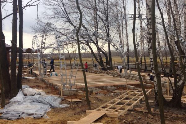 Пол из половой доски 28 мм по 1700 руб м2 (апалубка из бруса)