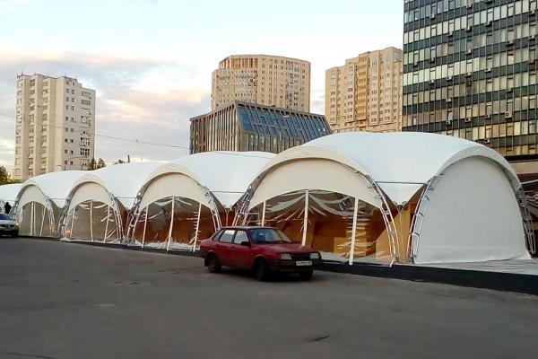 Арочный шатер 100м2 - квадрат 10x10