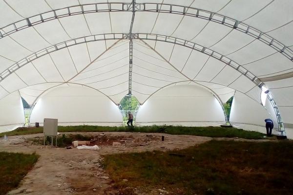 Арочный шатер 94 м² - 10х12
