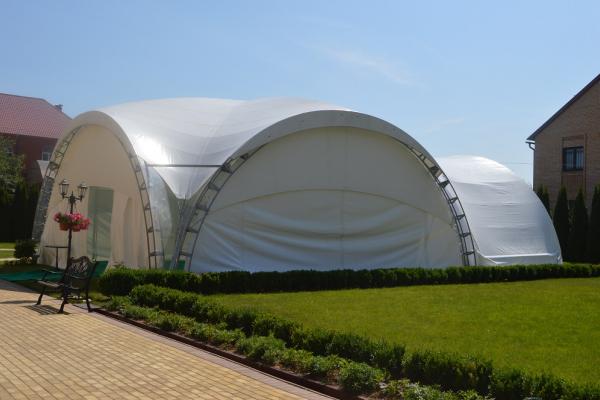 Арочный шатер 100м2 - квадрат 10x10