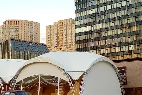 Арочный шатер 100м2 - квадрат 10x10