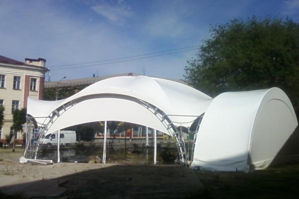 Арочный шатер 32 м2 - прямоугольный модуль 4х8