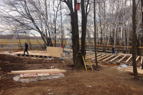 Пол из половой доски 28 мм по 1700 руб м2 (апалубка из бруса)