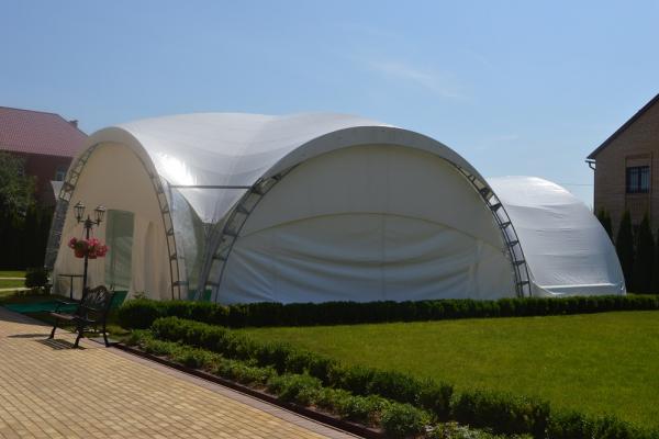 Арочный шатер 100м2 - квадрат 10x10