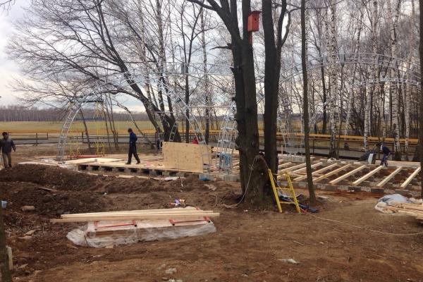 Пол из половой доски 28 мм по 1700 руб м2 (апалубка из бруса)