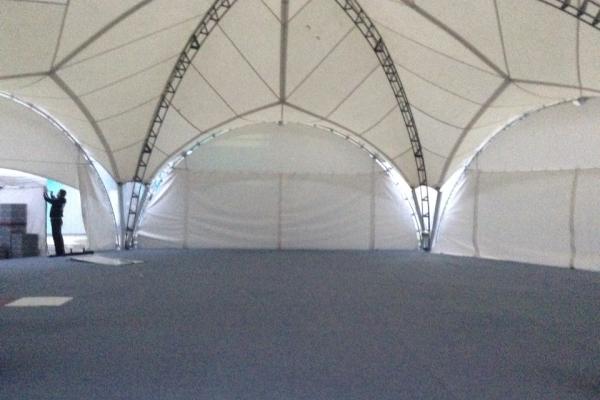 Арочный шатер 163 м² Гексагональ 15х13