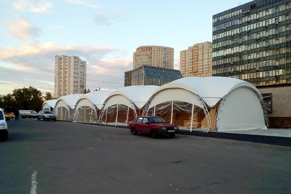 Арочный шатер 100м2 - квадрат 10x10