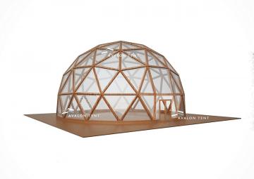 Сферический деревянный шатер 16x16 м в аренду
